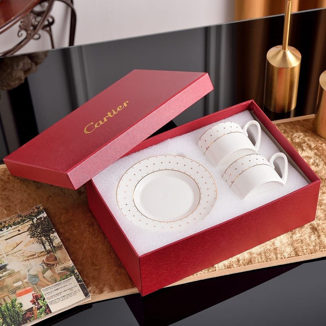 Cartier Porcelain Set of two tea cups - Image 2 of 2